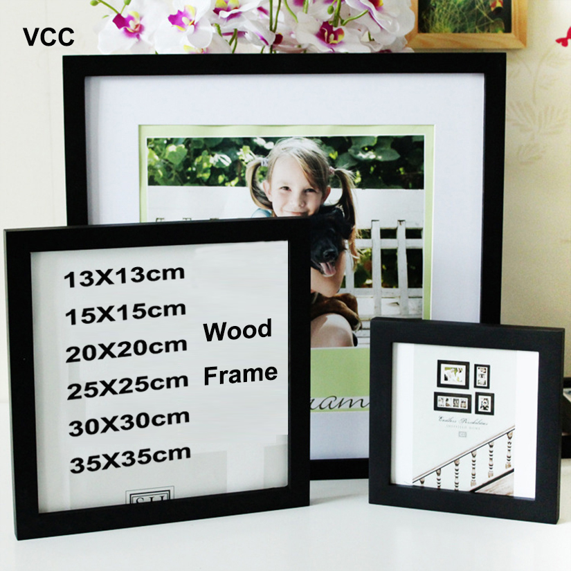 Engraved Wood Frame - Klasik ahşap kare resim çerçevesi fotoğraf