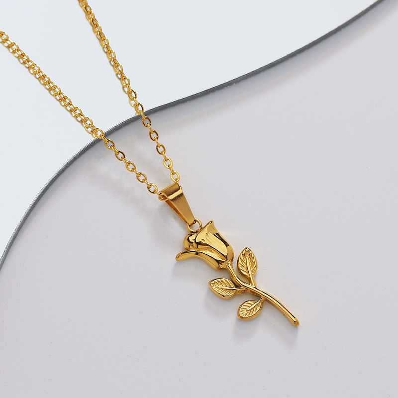 Birth Flower Necklace - 316 paslanmaz çelik moda kadınlar için