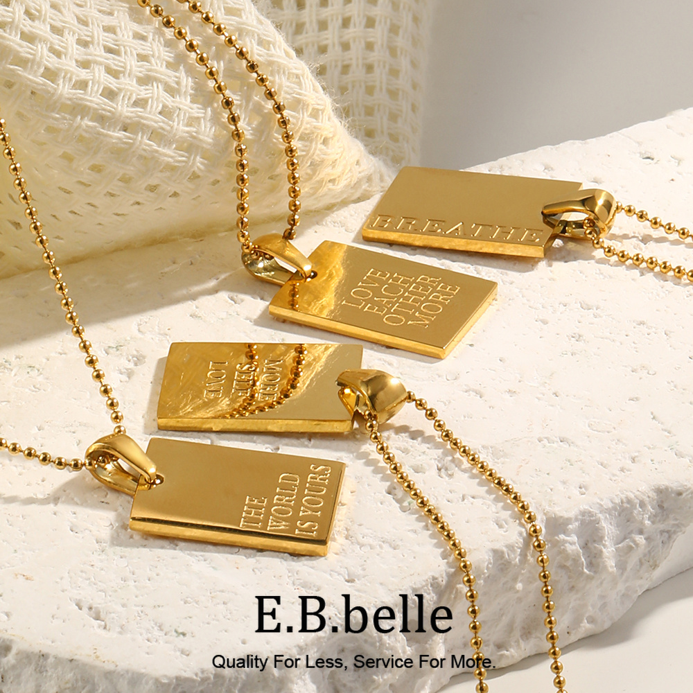 Birth Flower Necklace - E.B.belle Şık Hip Hop Kişisel Kazınmış
