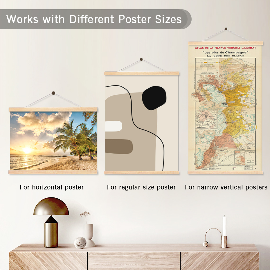 Manyetik Ahşap Poster Askı Çer - Engraved Wood Frame incelemesi ve fiyatı
